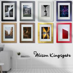 Modern Sleek Picture Frames With Mount Walnut Various Colours Photo Poster Frame Instagram Wall Art A2 A3 A4 A5 A6 - thumbnail 2
