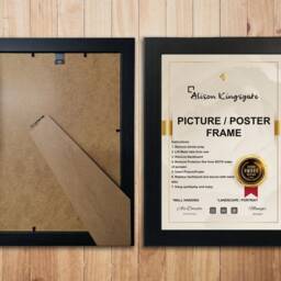 Modern Sleek Picture Frames With Mount Walnut Various Colours Photo Poster Frame Instagram Wall Art A2 A3 A4 A5 A6 - thumbnail 3