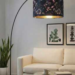 Handmade By Order Purple Rose Floral Plant Print On Velvet Drum Lamp Shade Pendant Light All Shapes & Sizes Available - thumbnail 2