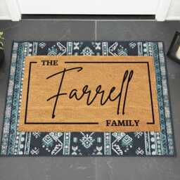 Traditional Meets Modern Custom Welcome Mat - The Mathews Family Rug - thumbnail 4