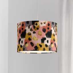 Lampshade Animal Leopard Print Pink Gold Black Velvet - Drum Lamp Shade 20cm 25cm 30cm 35cm 40cm 45cm Table Lamp Shade, Ceiling Pendant - thumbnail 3