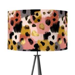 Lampshade Animal Leopard Print Pink Gold Black Velvet - Drum Lamp Shade 20cm 25cm 30cm 35cm 40cm 45cm Table Lamp Shade, Ceiling Pendant - thumbnail 2