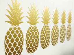 Gorgeous Pineapple Vinyl Wall Art Decals/stickers - Various Colours & Sizes - thumbnail 1