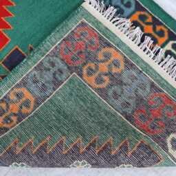 3x8 Ft Afghan Kazak Green Runner Rug - Luxury Brand New Medallion Turkish Area Rug, Beautiful Living Room - thumbnail 4