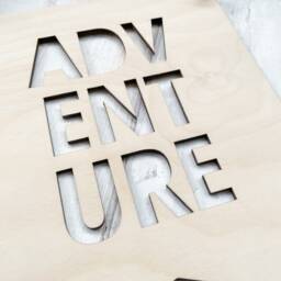 Adventure Wall Hanging - Nursery/Play Room Decor Wooden Bunting Flag Laser Engraved UK - thumbnail 2