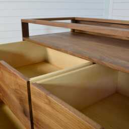 Chest Of Drawers, Solid Walnut/Oak Wood, Mid Century Credenza, Media Cabinet, Sandinavian Design - thumbnail 4