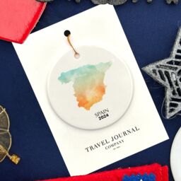 Spain Personalised Christmas Tree Ornament Decoration Gift Present Xmas Bauble Festive Decor Holiday Custom - thumbnail 2