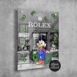 Watch Art - Glass Effect Alec Monopoly Inspired - Wall Decor Pop Luxury Home - thumbnail 1