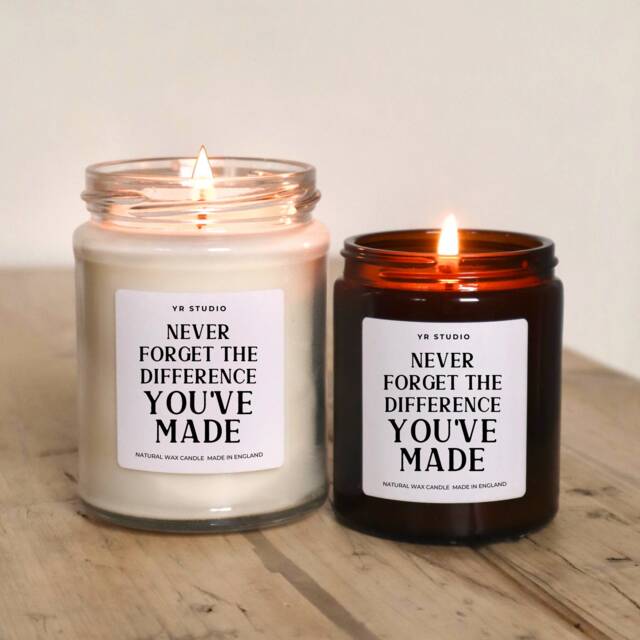 Appreciation Gift Candle For Women, Friend, Teacher, Nurse, Doctor, Colleague, Never Forget The Difference You've Made, Thanks Gift - image 1