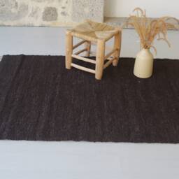Medium Brown Rug 100x150 cm, Bedroom Rug, Kids Kitchen Living Room Portuguese Thick Boho Brauner Teppich - thumbnail 3