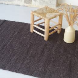 Medium Brown Rug 100x150 cm, Bedroom Rug, Kids Kitchen Living Room Portuguese Thick Boho Brauner Teppich - thumbnail 2