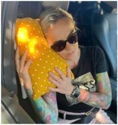 Car Pillow - Travel Seat Belt Reversible Many Colors & Patterns/Customizable - thumbnail 1