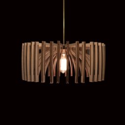 Wood Ceiling Lamp, Pendant Light, Wooden Fixture, Modern Design, Kitchen Island, Scandinavian Style, Hanging Natural Oak