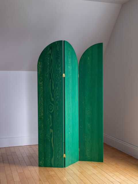 Douglas Fir Room Divider Handmade Folding Screen - Memphis Design - image 1