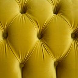 3 Seater Yellow Velvet Fabric Chesterfield Sofa, British Handmade - thumbnail 4