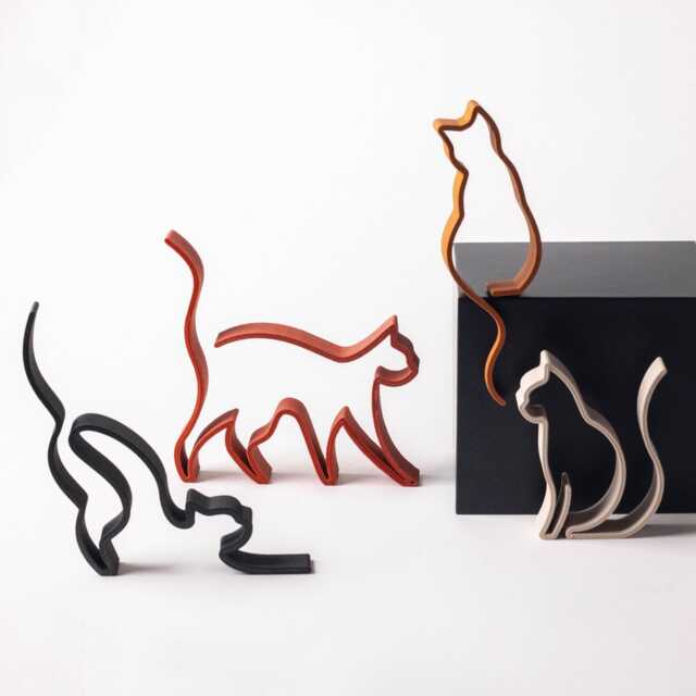 Decoration For Cat Lovers - Set Of 4 Made in France Eco Friendly - image 1