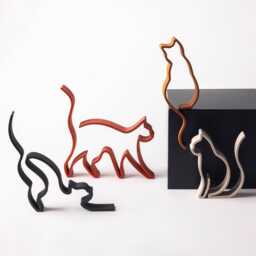 Decoration For Cat Lovers - Set Of 4 Made in France Eco Friendly - thumbnail 1