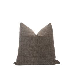 Harvey -- Brown Handwoven Pillow Cover, Textured Pillow, Moody Fall Decor, Dark Neutral Masculine - thumbnail 1