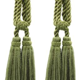 "D??copro Double Tassel Curtain & Drapery Tieback, Length 5 1/2"" - 14cm, Spread 27" - thumbnail 2