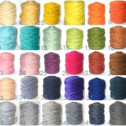 Handmade Chunky Knit Merino Wool Blanket Boho Home Decor - thumbnail 3