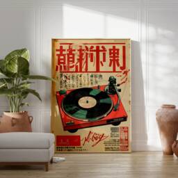 Japanese Retro Vinyl Music Poster, Asian Art Print - thumbnail 2