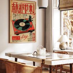 Japanese Retro Vinyl Music Poster, Asian Art Print - thumbnail 3