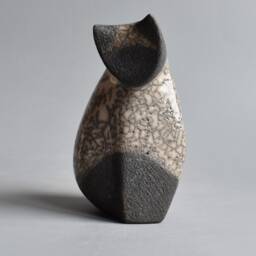 Ceramic Sculpture Of A Cat, White Christmas Present, Original Gift, Collection Cats, Cat Figurine, Art & Collection, Raku Ceramics - thumbnail 3