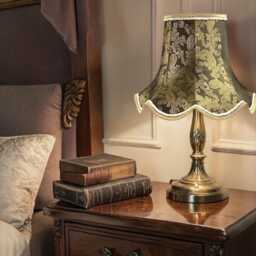Traditional Dark Bronze Paisley Fabric Lampshade Handmade in The UK For Table & Floor Standard Lamp Shades, Ceiling Lights, Wall Lights - thumbnail 3