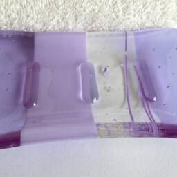 Fused Glass Soap Dish in Lavender By Bprdesigns - thumbnail 2