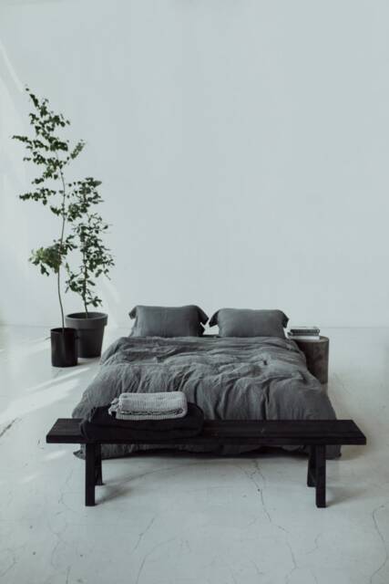 Queen Linen Duvet Cover, Stone Washed, Softened - 220x240cm - image 1