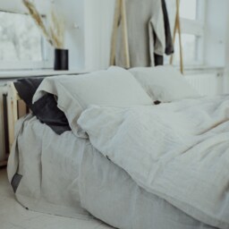 Queen Linen Duvet Cover, Stone Washed, Softened - 220x240cm - thumbnail 3