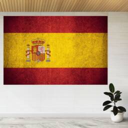 Flag Of Spain/Spanish, Rough 3D View Wall Sticker Poster Decal A967 - thumbnail 1