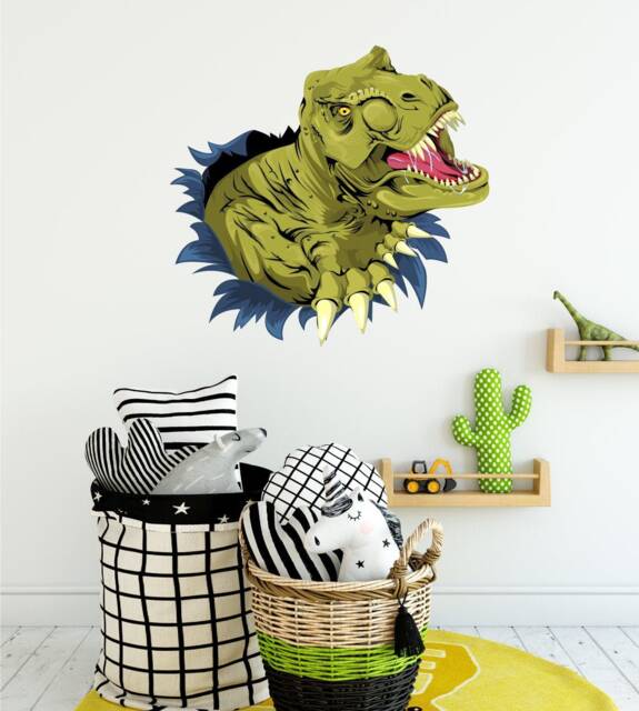 T-Rex 3D Hole Dinosaur Wall Sticker - image 1