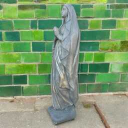 Large Holy Mary Statue Concrete Virgin Sculpture Outdoor Religious Figurine Cement Madonna Garden Decor Yard Ornament House - thumbnail 2