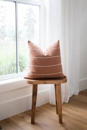 Lila -- Rust Linen Pillow Cover Throw Lumbar Red Orange Fall - thumbnail 1