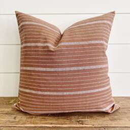 Lila -- Rust Linen Pillow Cover Throw Lumbar Red Orange Fall - thumbnail 2