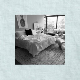 French Blue Linen Coverlet - Tailored Bedspread -Cozy Soft Natural Bedding 100% Flax Fabric -Made To Order in The Usa - thumbnail 1