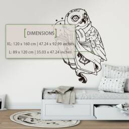 Wizard Owl Wall Decal Magic Home Decor - thumbnail 2