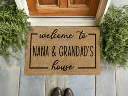 Grandparent Gifts - Custom Door Mat Family Home D??cor - thumbnail 1