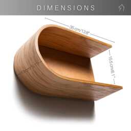 Floating Wall Display Shelf, Modern Bedroom Shelves, Bracketless Small Wooden Shelving, Geometric Hanging Ledge, Invisible Bracket Unit - thumbnail 3