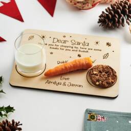 Personalized Christmas Eve Board Birch Santa Plate - thumbnail 2