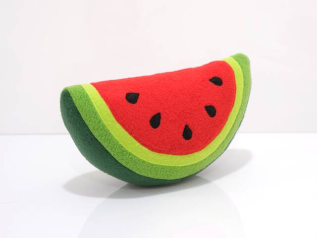 Handmade Watermelon Plush Pillow Kids Nursery Decor - image 1
