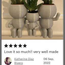 "Family Of 3 Gift Succulent Planter Airplant Holder ""Wee Jimmys & Their Bairn" - thumbnail 3