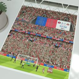 Charlton Athletic Play-Off Final 2019 Illustrated Art Print - Patrick Bauer Goal Poster Gift - thumbnail 1