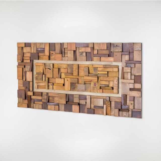 Handcrafted Old Wood Wall Art For Warm Inviting Homes - Contemporary Fine Statement Piece - image 1