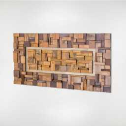 Handcrafted Old Wood Wall Art For Warm Inviting Homes - Contemporary Fine Statement Piece - thumbnail 1