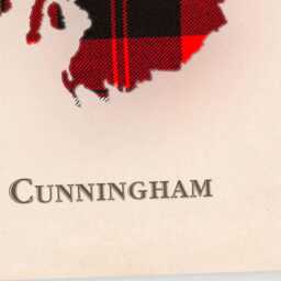 Clan Cunningham Scottish Tartan Map - Of Scotland Family Wall Decor, Ready To Hang - thumbnail 4