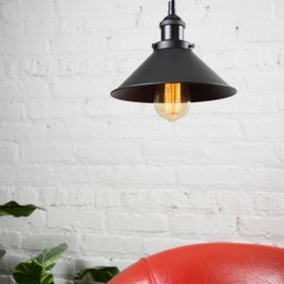 Custom Metal Shade Pendant Light - Cone in Copper, Brass, Nickel, Or Black Modern Ceiling For Kitchen Bar - thumbnail 2