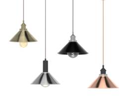 Custom Metal Shade Pendant Light - Cone in Copper, Brass, Nickel, Or Black Modern Ceiling For Kitchen Bar