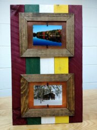 Cedar & Copper Multi Colored Layered Picture Frame For Two 3.5x5 Photos